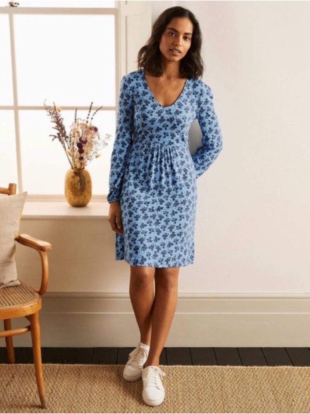 Boden Hattie Blue Clover Dress